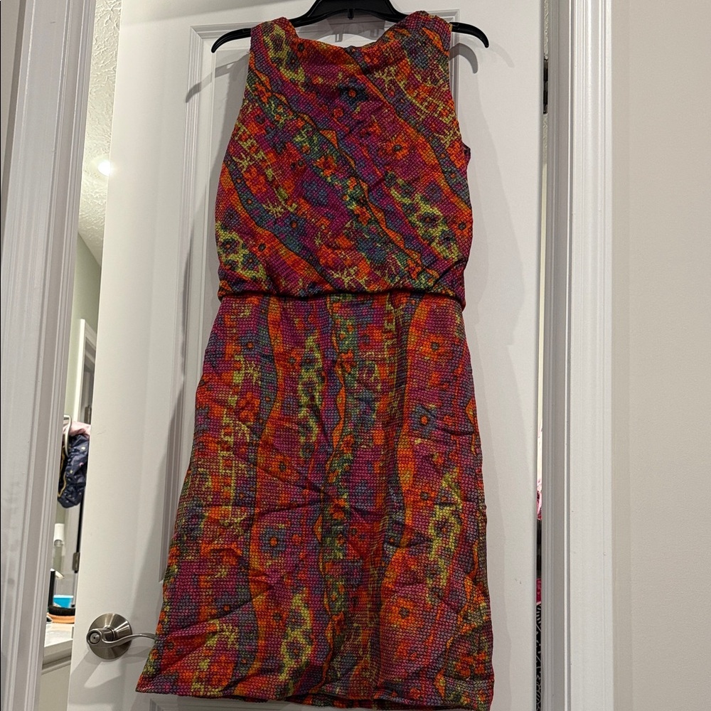 Vintage Multicolor Sleeveless Cocktail Dress